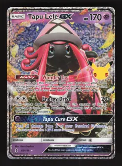 Tapu Lele GX 60/145 Pokemon Celebrations Classic Collections Holo Full Art Card - Image 1