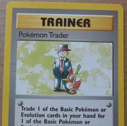 Pokemon Trader 106/130 Rare Non-Holo Base 2 Set Pokemon Trainer Card LP - Image 2