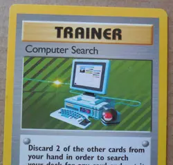 Computer Search 101/130 Rare Non-Holo Base 2 Set Pokemon Trainer Card LP - Image 2