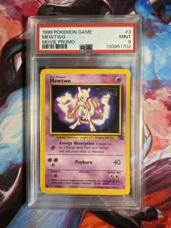 PSA 9 Mewtwo 3 Black Star Promo Movie Promo 1999 Pokemon Card - Image 1