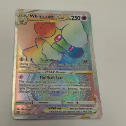 Pokemon TCG Whimsicott VSTAR Rainbow Ultra Rare Card 175/172 Brilliant Stars - Image 1