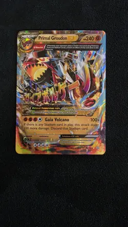 Pokemon TCG Primal Groudon EX Holo Card OMEGA 86/160 XY-Primal Clash - Image 1