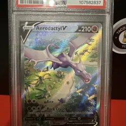2022 Pokemon Lost Origin AERODACTYL V Alt Art #180 PSA 9 MINT SWSH Full Art 🌋 - Image 4