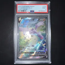 2022 Pokemon Lost Origin AERODACTYL V Alt Art #180 PSA 9 MINT SWSH Full Art 🌋 - Image 5