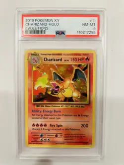PSA 8 Charizard #11 Holo - 2016 Pokemon XY Evolutions 11/108 - Image 1