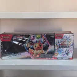 Pokemon Prismatic Evolutions Surprise Box Booster Promo 2-Pack 2025 - Image 1