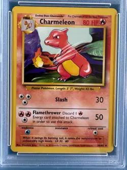 Pokemon Base Set Charmeleon 024/102 PSA 9 Graded Card - Image 2