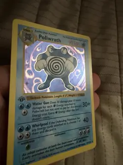 Poliwrath 013/102 Base Set (Shadowless) Holo Pokemon Card GRADEABLE COPY - Image 3