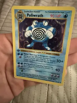 Poliwrath 013/102 Base Set (Shadowless) Holo Pokemon Card GRADEABLE COPY - Image 4