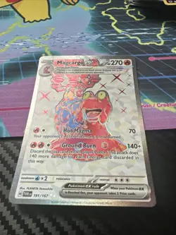 Pokemon Magcargo EX Holo Card 191/167 Twilight Masquerade Series - Image 2