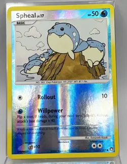 Spheal 102/123 Reverse Holo Pokemon Card Mysterious Treasures 2007 LP - Image 1