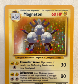 1x Magneton 9/102 Base Set Holo Rare Pokemon Card NM - Image 2