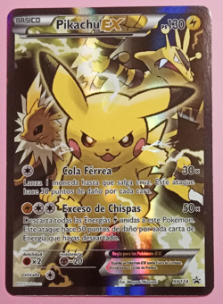 Pikachu EX XY124 Full Art Black Star Pokemon Card - Image 5