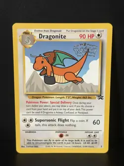 Pokemon TCG Dragonite Black Star Promo WB Card Pokemon:The First Movie-Near Mint - Image 1