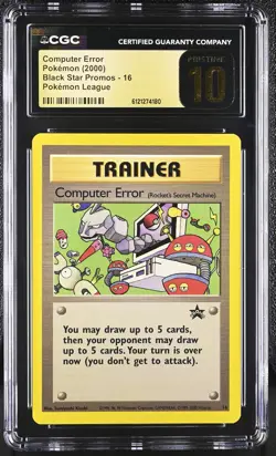 CGC 10 PRISTINE Computer Error 2000 Black Star Promos 16 Pokemon Card - Image 1