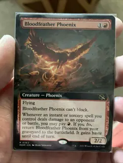 MTG Bloodfeather Phoenix (Extended Art) 362 March of the Machine Rare - Image 1