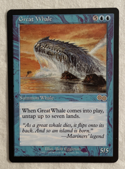1x Great Whale Urza's Saga MTG Magic the Gathering NM - Image 1