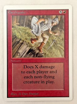 1x Unlimited Earthquake MTG Magic the Gathering LP - Image 1