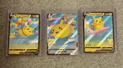 25th anniversary Pokemon Flying Pikachu V, VMAX and Surfing Pikachu V -3 Cards - Image 2