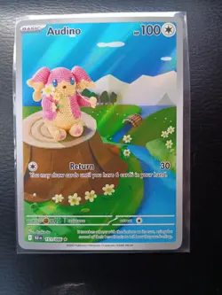 Pokemon TCG Audino 151/086 Rare Black Bolt Illustration Card NM Condition 💎💎💎 - Image 1