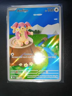 Pokemon TCG Audino 151/086 Rare Black Bolt Illustration Card NM Condition 💎💎💎 - Image 2