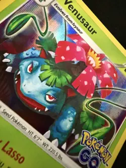 Venusaur 003/078 Pokemon GO Holo Rare NM/M Pokemon TCG Card PSA 10 Contender - Image 3