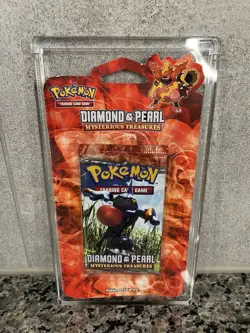 Pokemon 2007 Diamond & Pearl Mysterious Treasures Blister Pack W/ Acrylic Case - Image 1