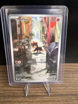 Pokemon TCG Litleo 139/132 Me01 Mega Evolution Full Art Holo Illustration Rare - Image 1