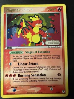 Pokemon Magmar 21/92 EX Legend Maker Holo Rare LP/NM - Image 1
