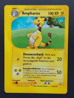 Pokemon Konvolut 6 Karten │Aquapolis 2002│NM - PO│ Rare │ DE │ Ampharos 1/147 - Image 2