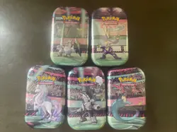 Pokemon TCG Galar Power Mini Tin Factory Sealed. Total Of 5 Tins. - Image 1