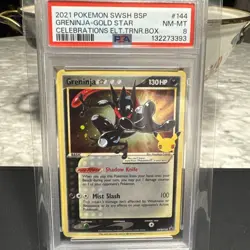 2021 Pokemon Celebrations Greninja- Gold Star #144 Pokemon TCG PSA 8 🔥🔥 - Image 1