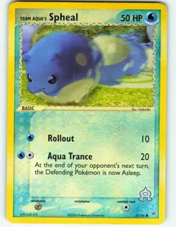 Team Aqua’s Spheal Reverse Holo 57/95 EX Team Magma vs Team Aqua Pokemon TCG - Image 1