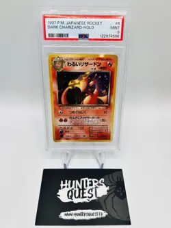 PSA 9 1997 Team Rocket Pokemon Japanese Dark Charizard Dracaufeu HOLO - Image 1