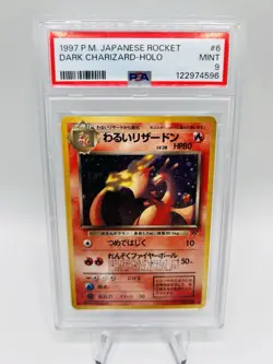 PSA 9 1997 Team Rocket Pokemon Japanese Dark Charizard Dracaufeu HOLO - Image 2