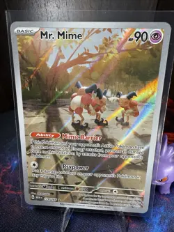 Mr. Mime 179/165 Holo Illustration Rare Pokemon TCG Scarlet & Violet Near Mint - Image 1