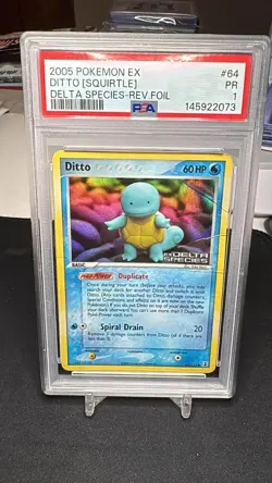 2005 Pokemon Delta Species #64 Ditto Reverse Foil PSA 1 POP 4!!! - Image 1