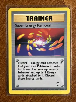 2000 Pokemon Base Set 2 Super Energy Removal #108/130 Rare - LP - Image 1
