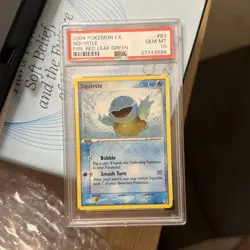 2004 POKEMON EX FIRE RED & LEAF GREEN #83 SQUIRTLE PSA 10 - Image 1