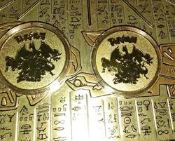 2 Pokemon Collectible Coins Gold Color Metal Mewtwo and Charizard - Image 2