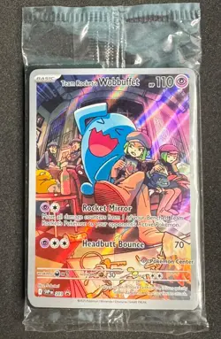Sealed Team Rocket's Wobbuffet Pokemon Center #203 Stamped PC ETB SV Promo - Image 1