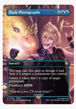Magic: The Gathering Flash Photography FFXIV Sorcery Foil Holo Rare Blue Card - Image 1