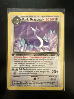 Dark Dragonair 1st Edition 33/82 Team Rocket Pokemon Card Near Mint - Image 1