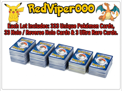 300 Pokemon Card Lot + 30 Holo, Rares, Reverse Foils EX V - Signature Collection - Image 5