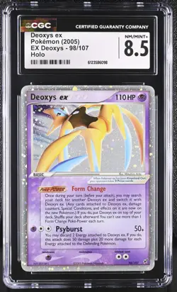CGC 8.5 Deoxys ex 2005 EX Deoxys 98/107 Holo Pokemon Card - Image 1