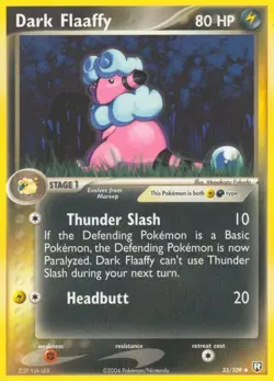 Dark Flaaffy 33/109 Uncommon Team Rocket Returns Pokemon Card - Image 1