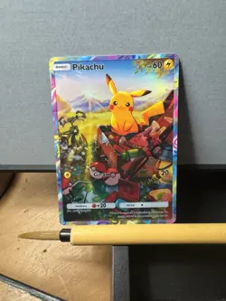 Pokemon Full Art Pikachu CUSTOM ART Card Based Off of TCGP Game. US Based - Image 1