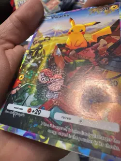 Pokemon Full Art Pikachu CUSTOM ART Card Based Off of TCGP Game. US Based - Image 5