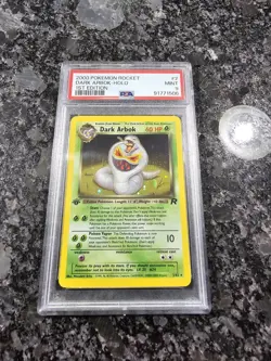 Pokemon PSA 9 1st Edition Team Rocket Dark Arbok Holo 2/82 MINT First - Image 1