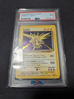1999 POKEMON BASE SET UNLIMTIED #16 ZAPDOS-HOLO PSA 9 - Image 1